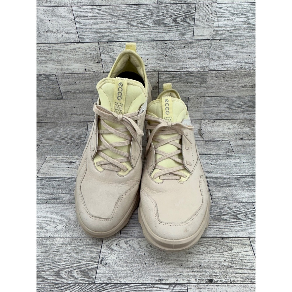 ECCO MX Womens Low Sneaker Beige Yellow Leather Trail Shoe 820183-01378 Size 41